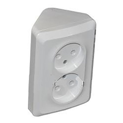 Розетка 2гн УГЛОВАЯ  о/п 