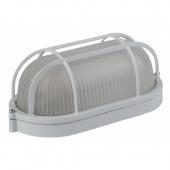 Светильник Овал мал с реш НБП 04-60-002 Акватермо алюминий/стекло IP54 белый ЭРА (12/360)