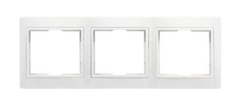 Рамка 3-местная горизонтальная белая 