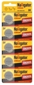 Батарейка Navigator 94764 NBT-CR2025-BP5 (100)