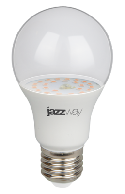 Лампа для растений LED А60 9w Agro CLEAR Е27 IP20  Jazzway_5008946
