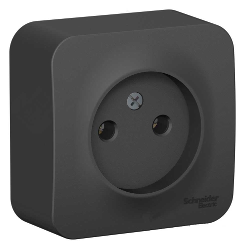 Розетка 1гн оп Blanca Антрацит  с изол. пл. BLNRA000116