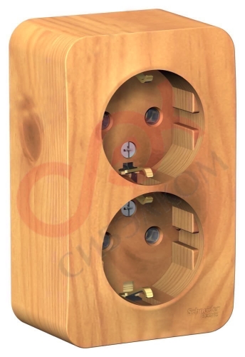 Розетка 2гн с зк Blanca Ясень оп с изол. пл. BLNRA010215