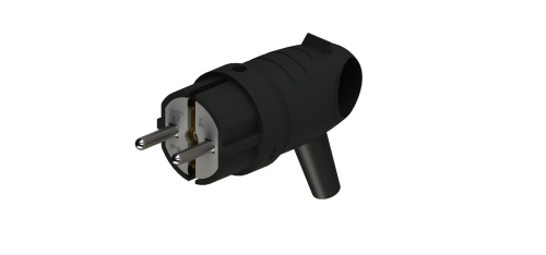 Вилка угловая  каучук 1ф с  з/к 16А/220В MultiSet Systeme Electric (30/300)  НОВИНКА