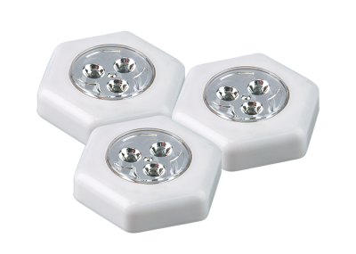 Фонарь ПУШЛАЙТ ФАZА TF3-3хL3-H-wh (белый) 3ААА круглый (3шт.в упак.) (5041714) (48)