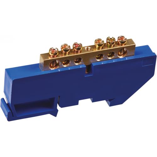 Шина нулевая М69  6 отв.DIN-изолятор (90717) Онлайт