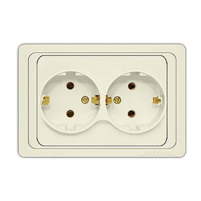 Розетка 2 гн с з/к  с/п