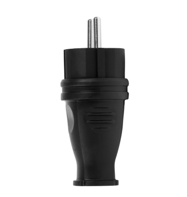 Вилка прямая каучук 1ф с з/к 2P+PE, 16A, IP44 (20/200) Smartbuy (3776) ЛУЧШАЯ ЦЕНА !!!