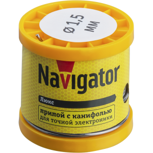 Припой Navigator NEM-Pos02-61К-1.5-К200 (ПОС-61, катушка, 1,5 мм, 200гр) 93086