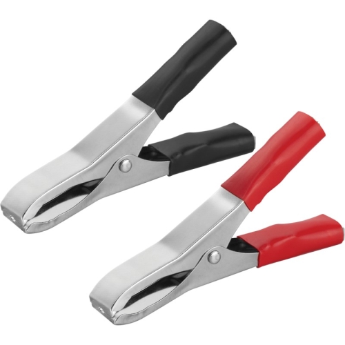 Зажим крокодил  50А 98мм КРАСНЫЙ+ЧЕРНЫЙ (набор 2шт) ОНЛАЙТ (100)