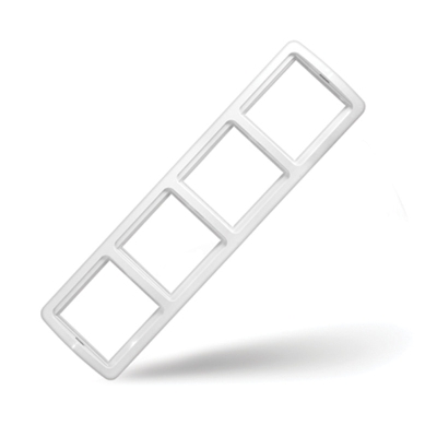 Рамка 4 поста горизонтальная  Валери (белый) UNIversal (10)