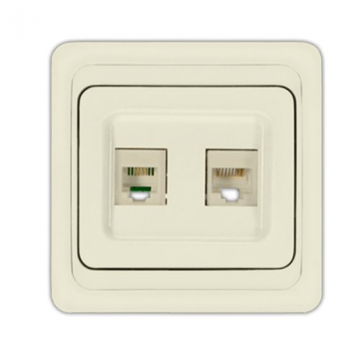 Розетка комп 1гн с/п Валери (сл. кость) (Б-В0035) (10)