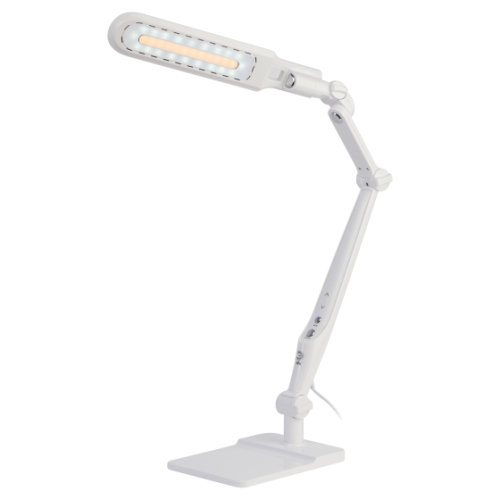 Светильник  LED ЭРА NLED-497-12W-W белый светодиодный настольный на струбцине и с основанием