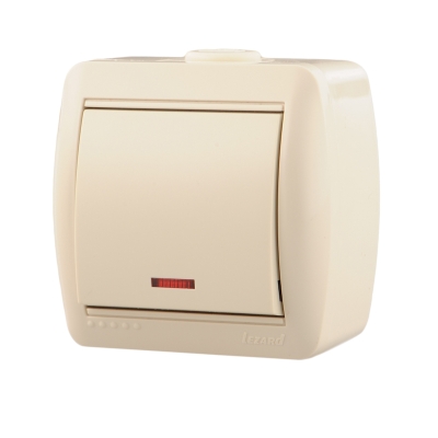 Выключатель 1кл о/п Nata крем (0300100) (10/120)