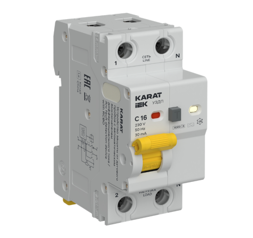 KARAT УЗДП с АВДТ 1P+N C 16А 30мА тип A IEK