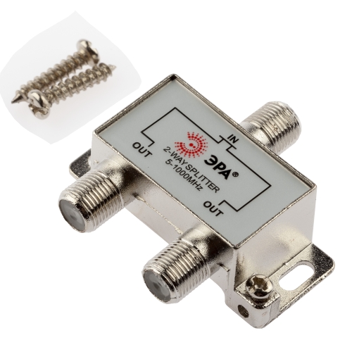 Делитель на 2 ТВ D-F-01 под F-разъём 5-1000 МГц ЭРА