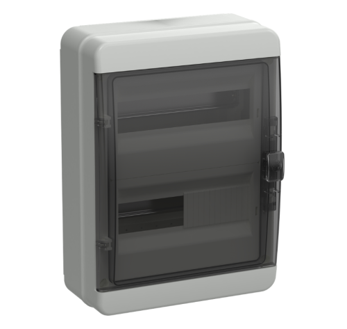 TEKFOR Корпус пластиковый КМПн-24 IP65 черная прозрачная дверь IEK