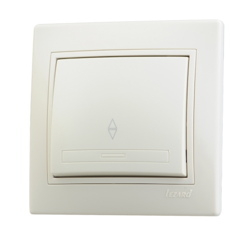 Выключатель 1кл прох MIRA крем (0303105) (10)