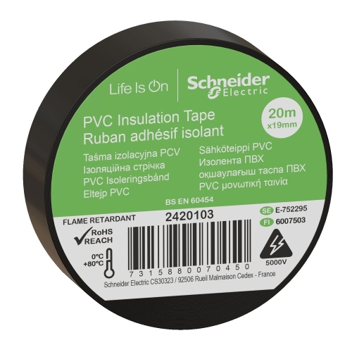 Изолента Systeme Electric1920 (черный) 19мм*20м