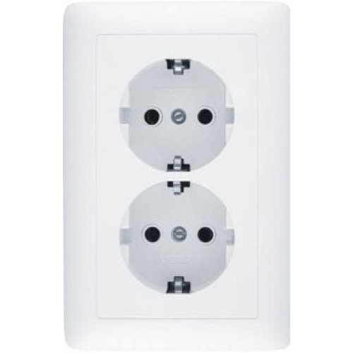 Розетка 2гн с/п с з/к Хит RS16-236-B (68 шт)