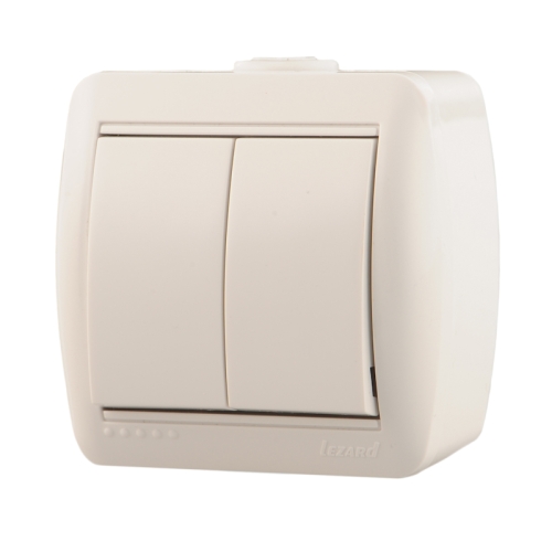 Выключатель 2кл о/п Nata белый (0200101) (10/120)