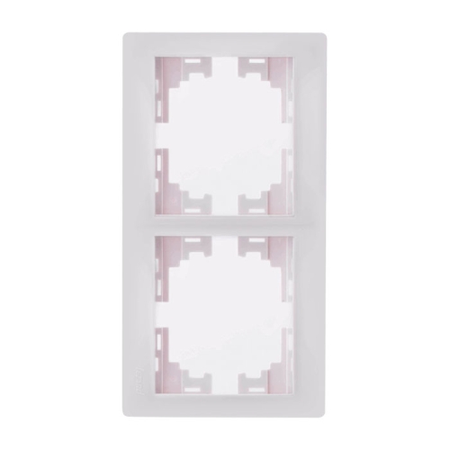 Рамка 2-ая вертикальная MIRA белый (0200152)