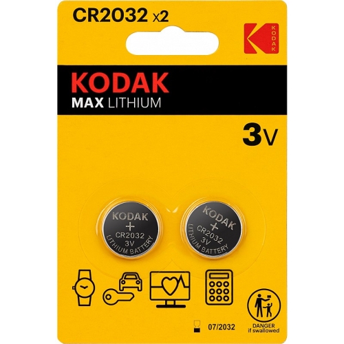 Батарейка Kodak CR2032-2BL MAX Lithium (60/240)