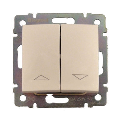 Выключатель 2кл с/п д/жалюзи Valena сл кость (774304)
