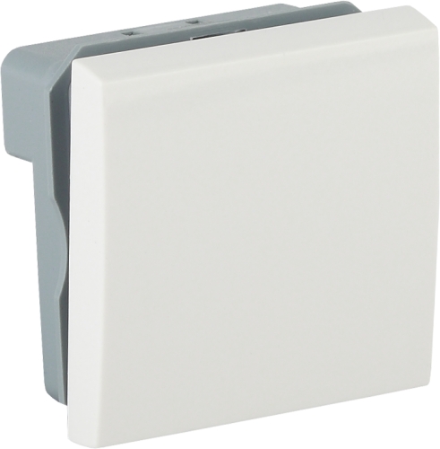  Выключатель модульная 1кл 45х45 белая (10)