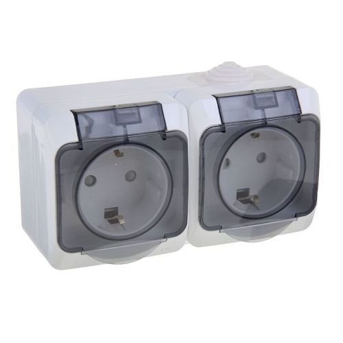 Розетка 2гн с з/к штор. о/п 