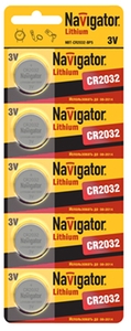 Батарейка Navigator 94765 NBT-CR2032-BP5 (100)
