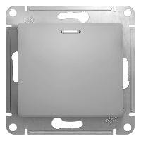 Механизм Выкл.1 кл с/п свет Glossa алюминий GSL000313 (20/160)