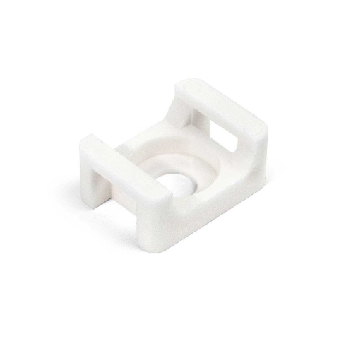 Площадка монтажная ПМО 22х16 (бел) (100шт) с отверстием под винт (Fortisflex)