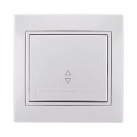 Выключатель 1кл прох MIRA бел (0202105) (10/120)