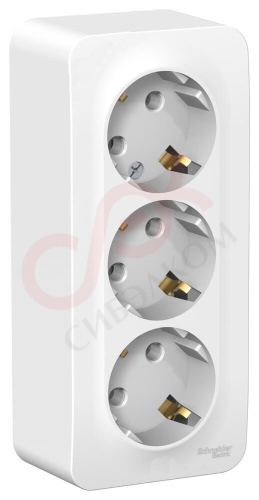 Розетка 3гн с зк Blanca Белый оп с изол. пл. BLNRA010311