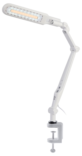 Светильник  LED ЭРА NLED-496-12W-W-W белый светодиодный настольный на струбцине