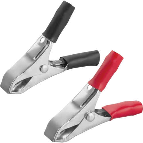 Зажим крокодил  10А 50мм КРАСНЫЙ+ЧЕРНЫЙ (набор 2шт) ОНЛАЙТ (100)