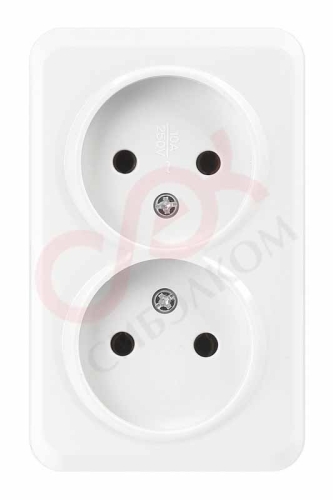Розетка 2гн о/п белый 