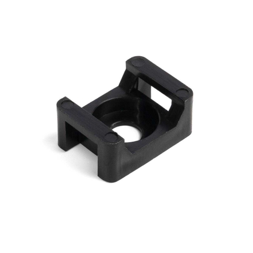 Площадка монтажная ПМО 22х16 (черн) (100шт) с отверстием под винт (Fortisflex)