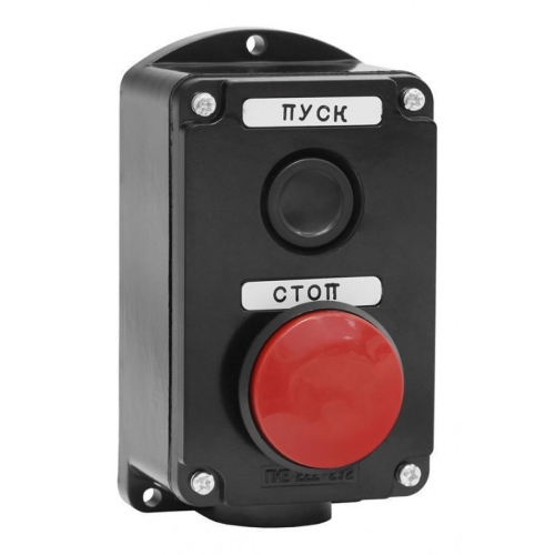 Пост кнопочный ПКЕ 222/2 (красный гриб) IP54