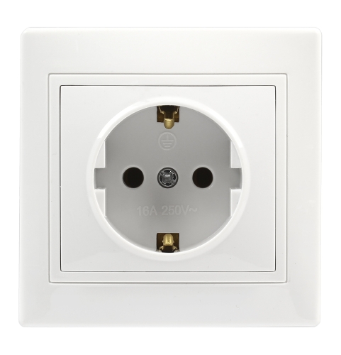Розетка 1гн сп с зк  белая 16А Венера Smartbuy