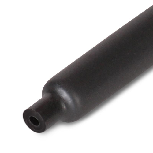 Термо трубка по 1м клеевая ТТК 12/4 (3:1)  черная КВТ (10м) УПАКОВКАМИ