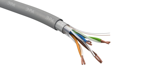 Кабель  F/UTP 4PR 24AWG Cat5e Cu PVC экран внутренний SIMPLE ЭРА (305)