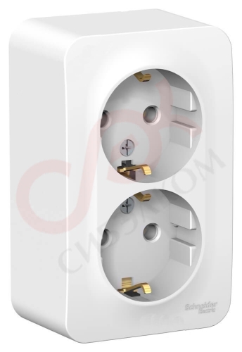 Розетка 2гн с з/к Blanca Белый о/п с изол. пл. BLNRA010211
