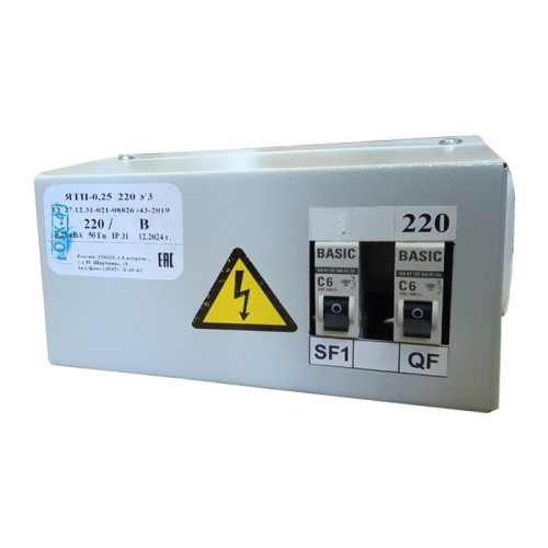 Ящик с пониж трансф. ЯТП-0,25 220/24-2 IP31 АВ