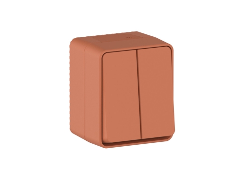 Выключатель 2кл оп AtlasDesign PROFI IP54 10АХ ТЕРРАКОТОВЫЙ ATN547051