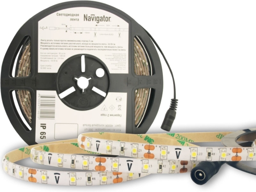 Блистер Navigator NLSD-3528WW60-4.8-IP20-12V 1м 2700К  BP (71430)