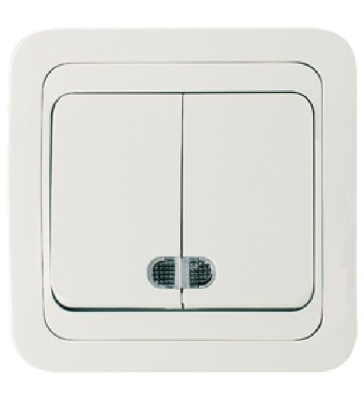 Выключатель 2кл свет  о/п 